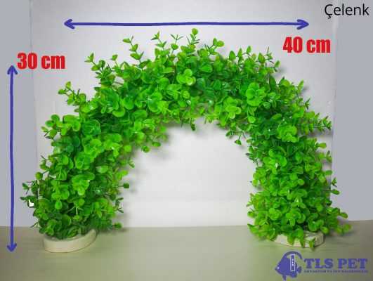 TLS Yapay Akvaryum Bitkisi Dekoru ÇELENK 30X40 cm