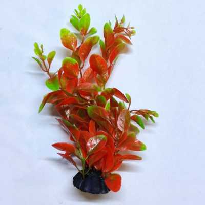 TLS Yapay Akvaryum Bitkisi Dekoru 16cm Yeşil-Kırmızı