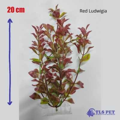 Tetra Akvaryum Plastik Bitki - Red Ludwiga 20 cm