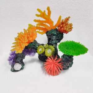 TLS Silikon Mercanlı Plastik Akvaryum Aksesuarı 25x30 cm