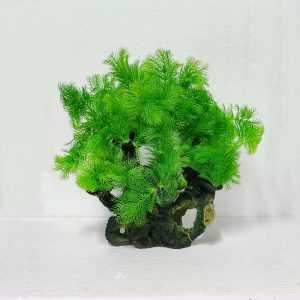 Büyük Ağaç Hava Taşlı Akvaryum Aksesuarı Dekoru 36x30 Cm